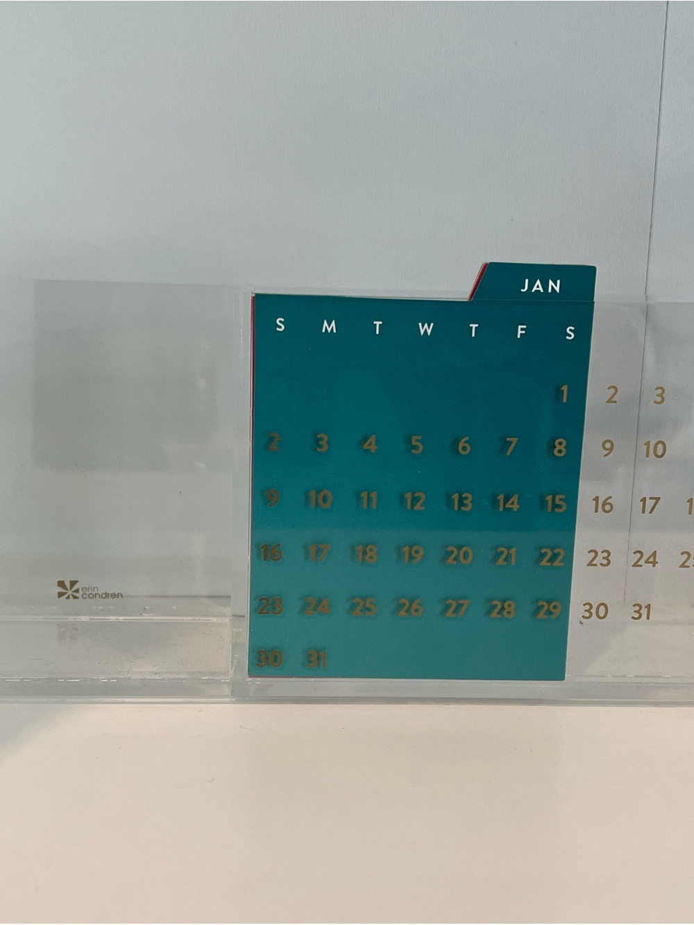 Erin Condren Acrylic Perpetual Desk Calendar Organizer